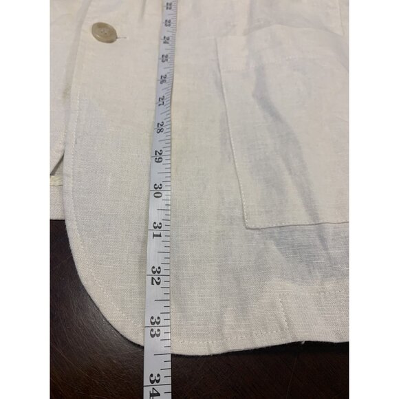 Andrew Fezza Beige Linen Sports Jacket Size L - Picture 8 of 10